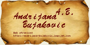 Andrijana Bujaković vizit kartica